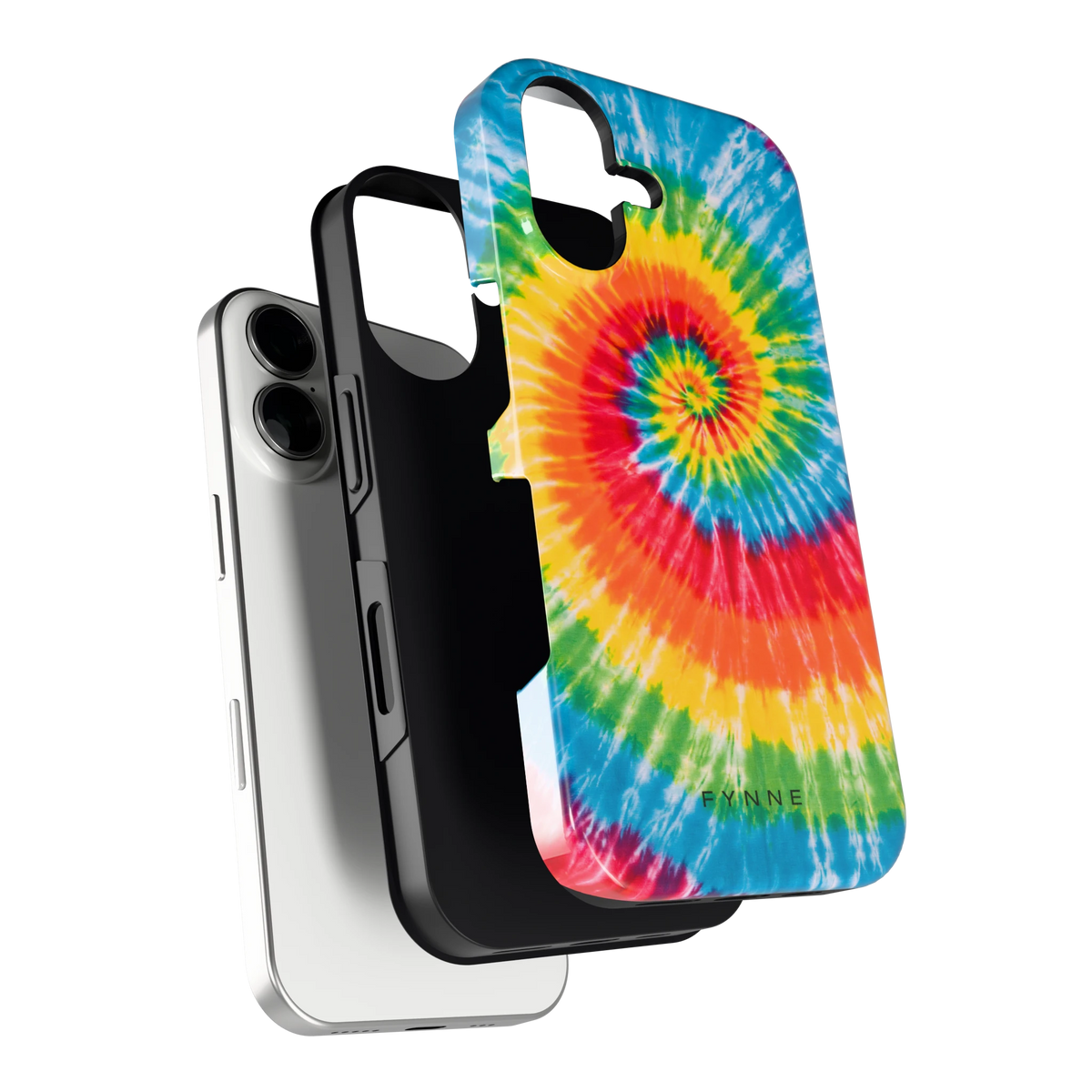 Regenboogspiraal hoesje voor iPhone 16, los van de telefoon