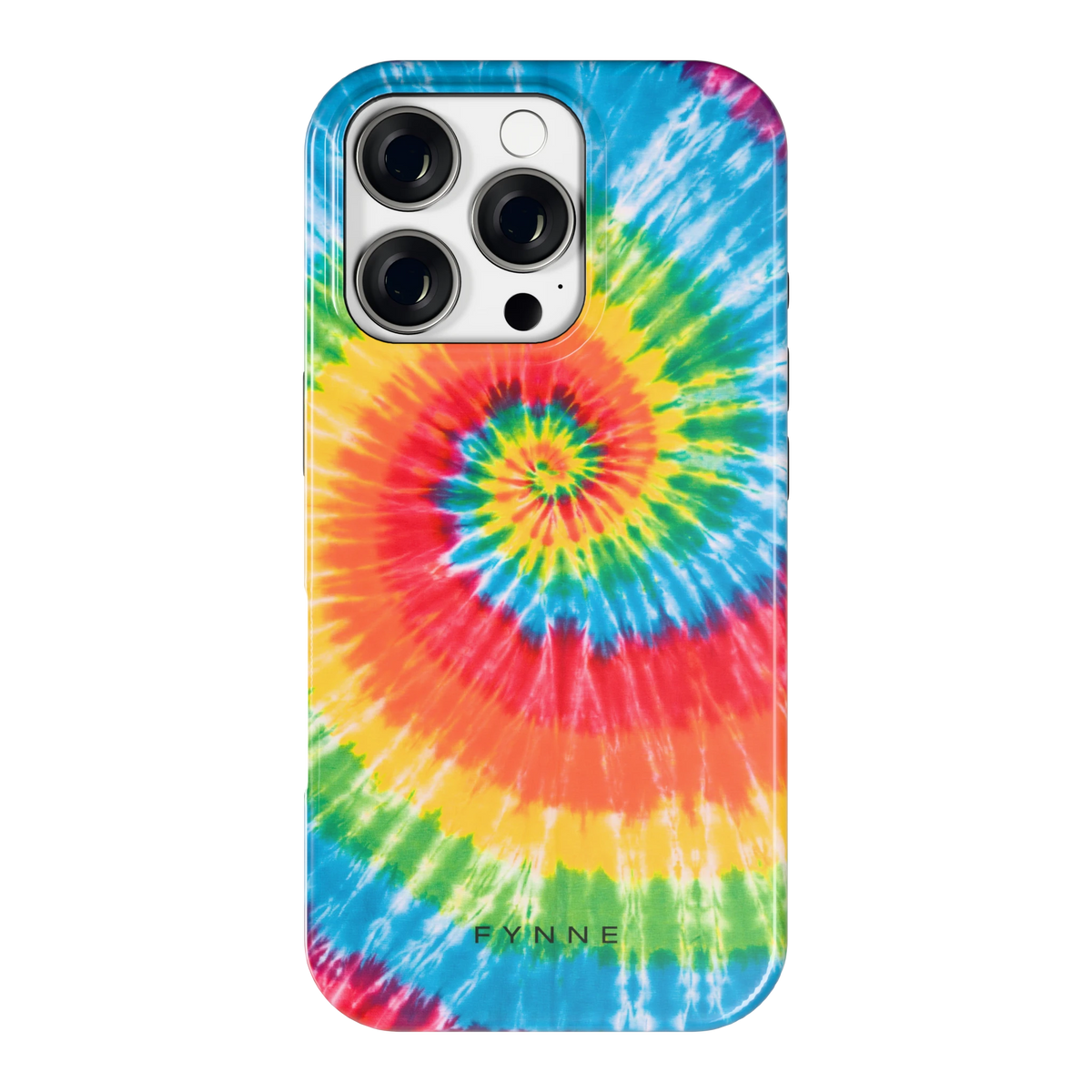 Regenboogspiraal hoesje voor iPhone 16 Pro, achterkant