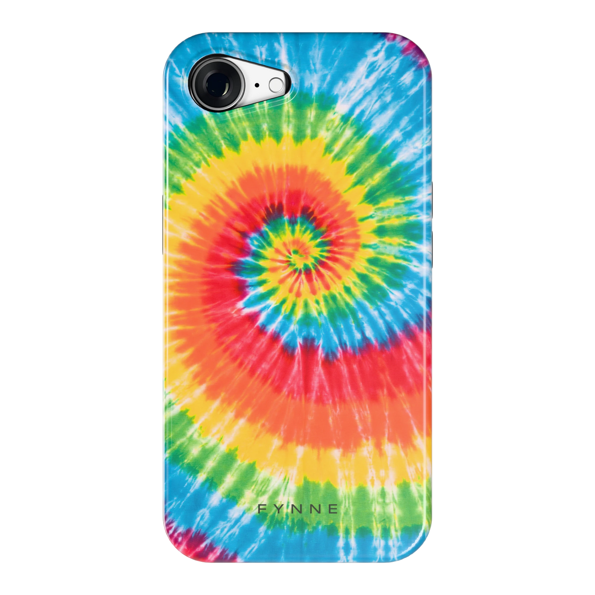 Regenboogspiraal hoesje voor iPhone 16e, achterkant