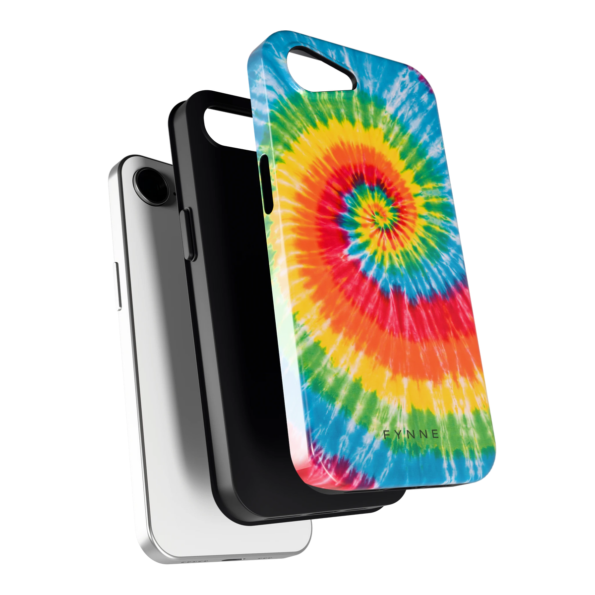 Regenboogspiraal hoesje voor iPhone 16e, los van de telefoon