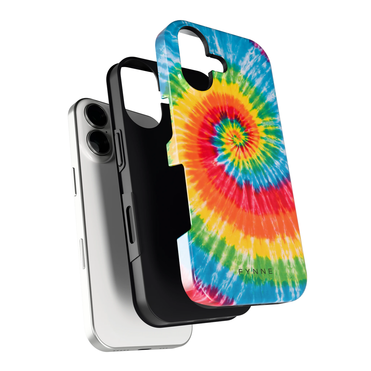 Regenboogspiraal hoesje voor iPhone 17, los van de telefoon