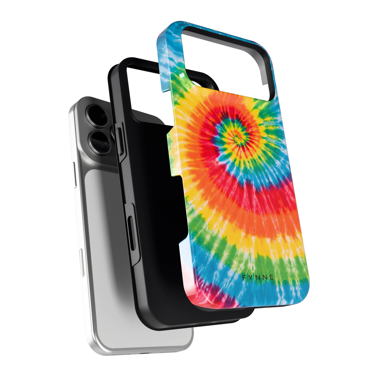Regenboogspiraal hoesje voor iPhone 18 Pro Max, los van de telefoon