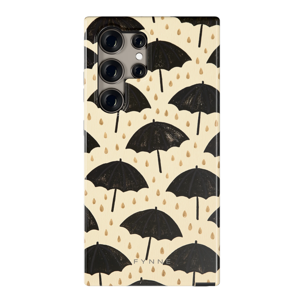Paraplu's in de Regen hoesje voor Galaxy S24 Ultra, achterkant
