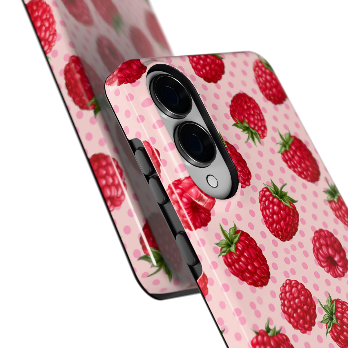 Frambozen Stippen hoesje voor Galaxy S25 Edge, close-up