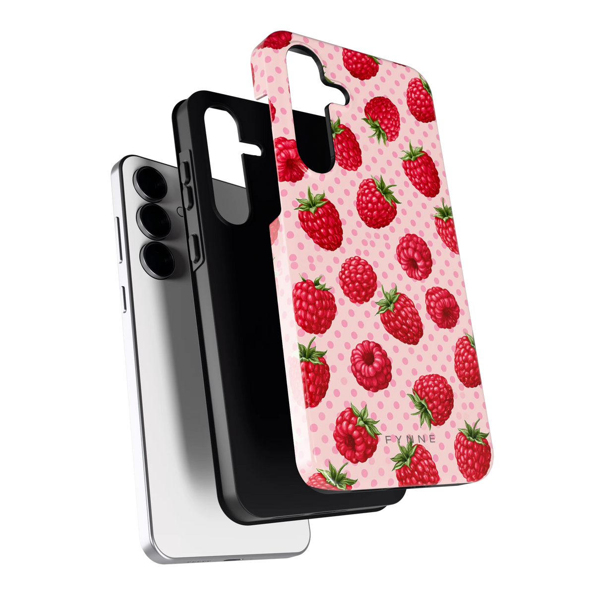 Frambozen Stippen hoesje voor Galaxy S25 FE, los van de telefoon