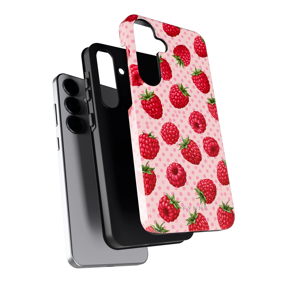 Frambozen Stippen hoesje voor Galaxy S25+, los van de telefoon