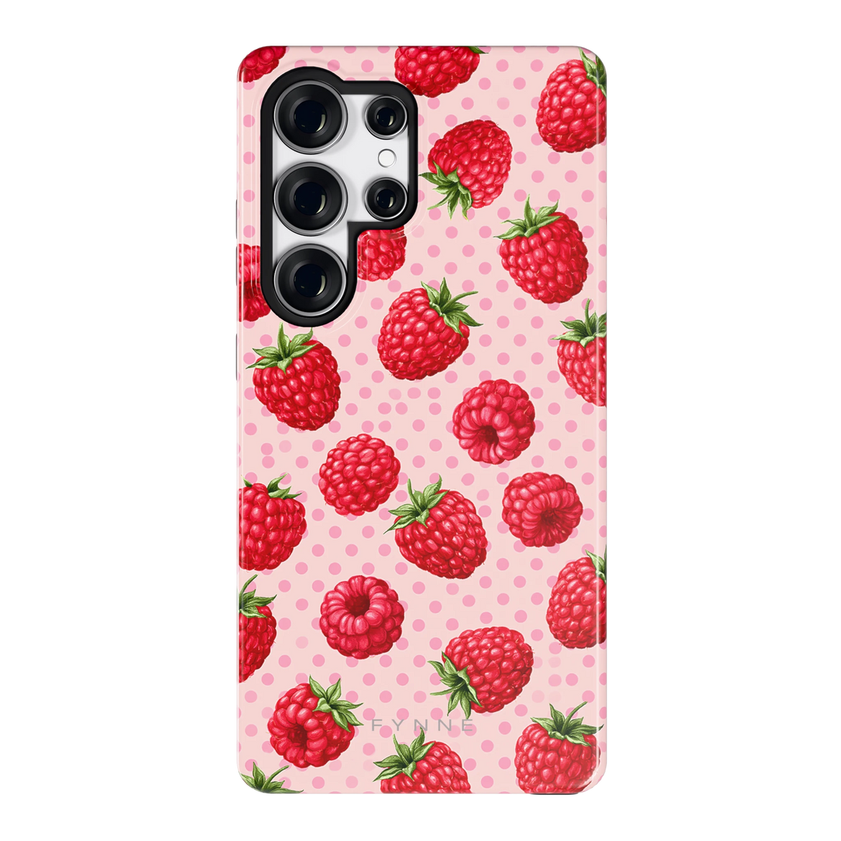 Frambozen Stippen hoesje voor Galaxy S25 Ultra, achterkant