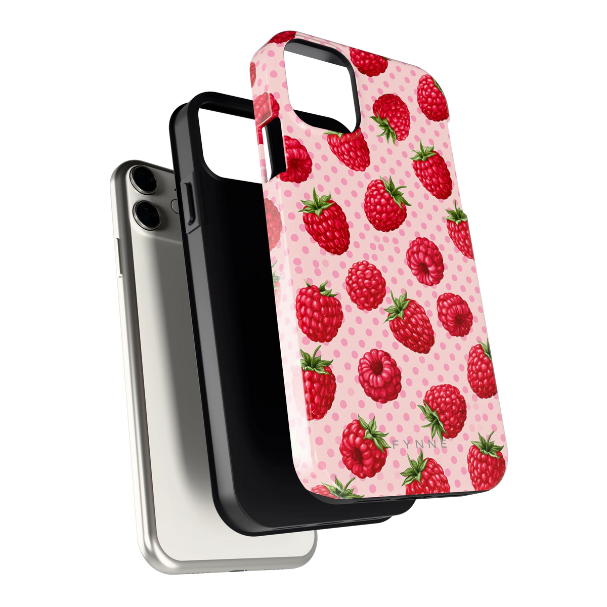 Frambozen Stippen hoesje voor iPhone 11, los van de telefoon