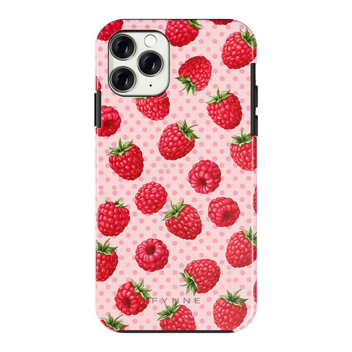 Frambozen Stippen hoesje voor iPhone 11 Pro, achterkant