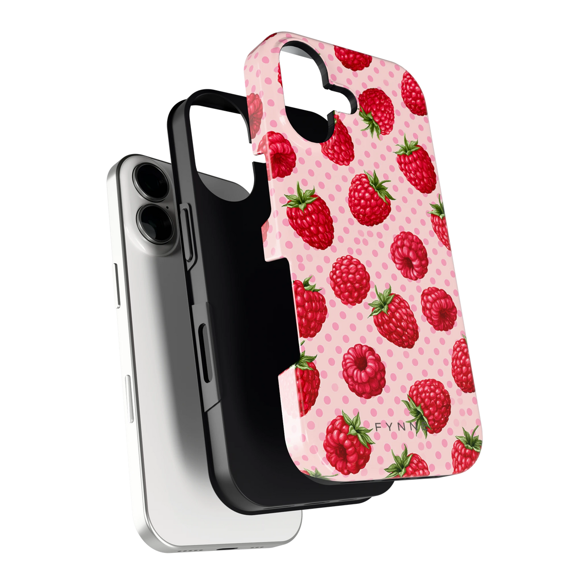 Frambozen Stippen hoesje voor iPhone 17, los van de telefoon