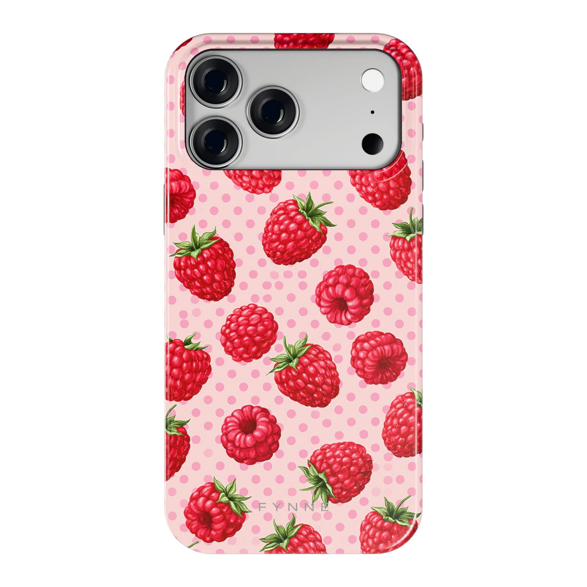 Frambozen Stippen hoesje voor iPhone 18 Pro Max, achterkant