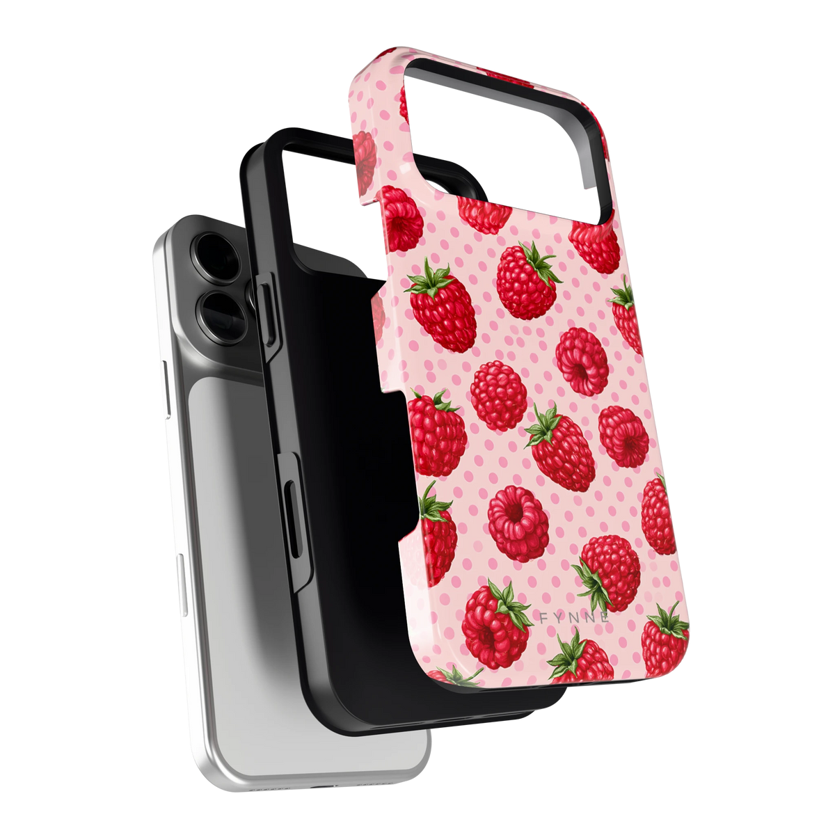 Frambozen Stippen hoesje voor iPhone 18 Pro Max, los van de telefoon
