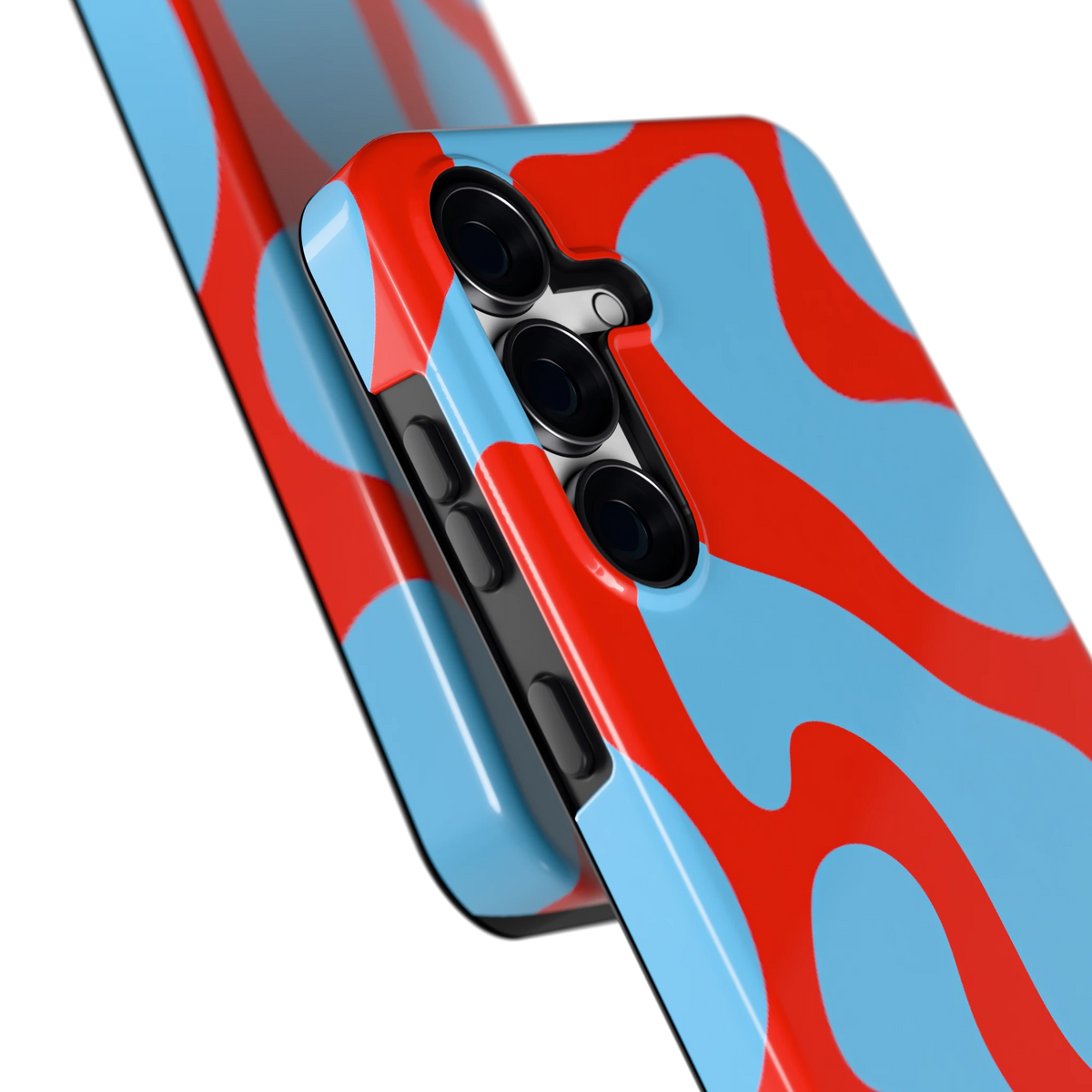 Rode Blobs hoesje voor Galaxy S25 FE, close-up