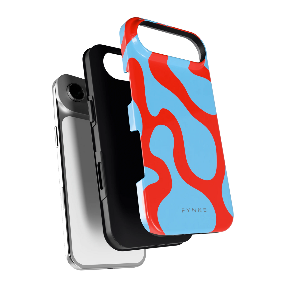 Rode Blobs hoesje voor iPhone Air, los van de telefoon