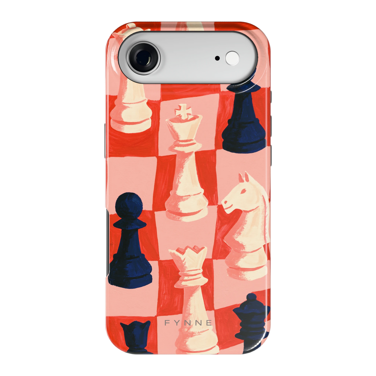 Rood Schaakbord hoesje voor iPhone Air, achterkant