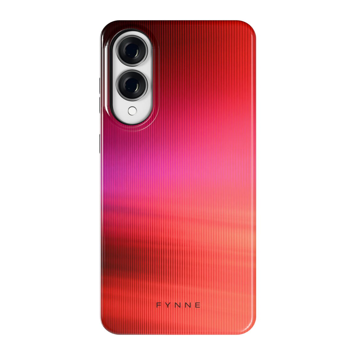 Rode Ribbelgloed hoesje voor Galaxy S25 Edge, achterkant