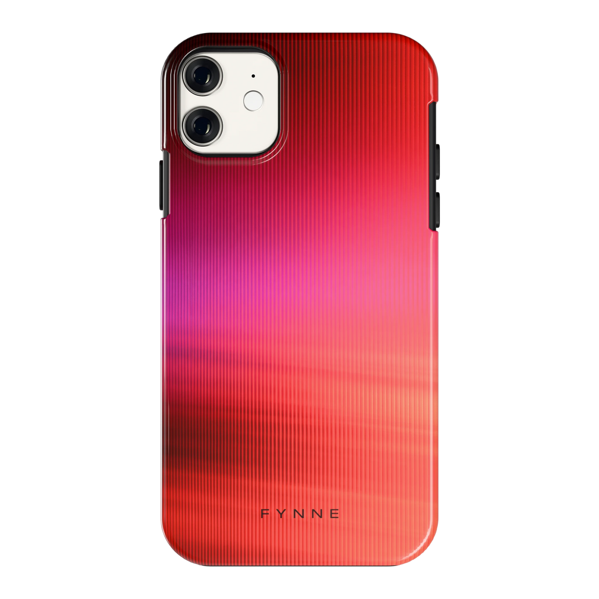 Rode Ribbelgloed hoesje voor iPhone 11, achterkant