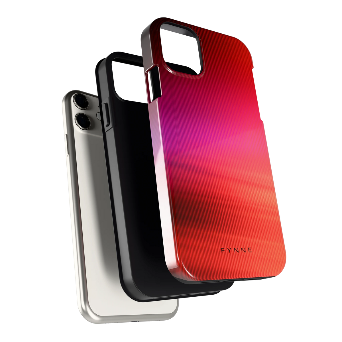 Rode Ribbelgloed hoesje voor iPhone 11, los van de telefoon