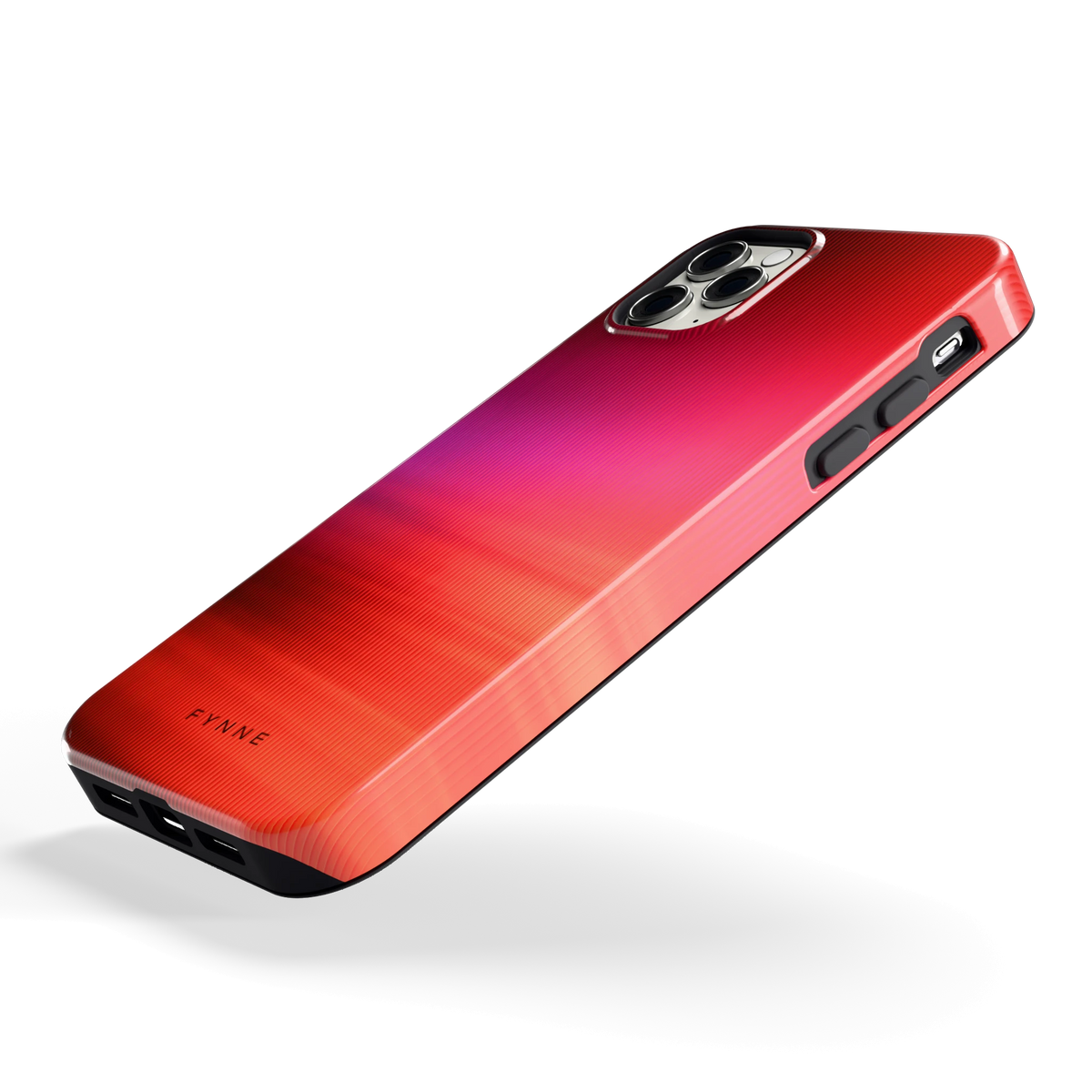Rode Ribbelgloed hoesje voor iPhone 11 Pro Max, schuin