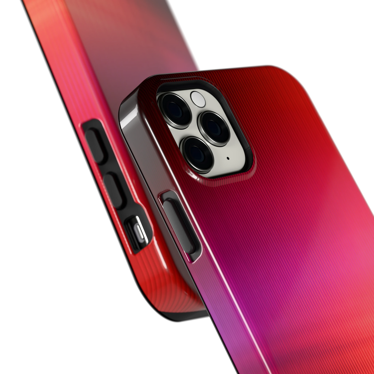 Rode Ribbelgloed hoesje voor iPhone 11 Pro Max, close-up