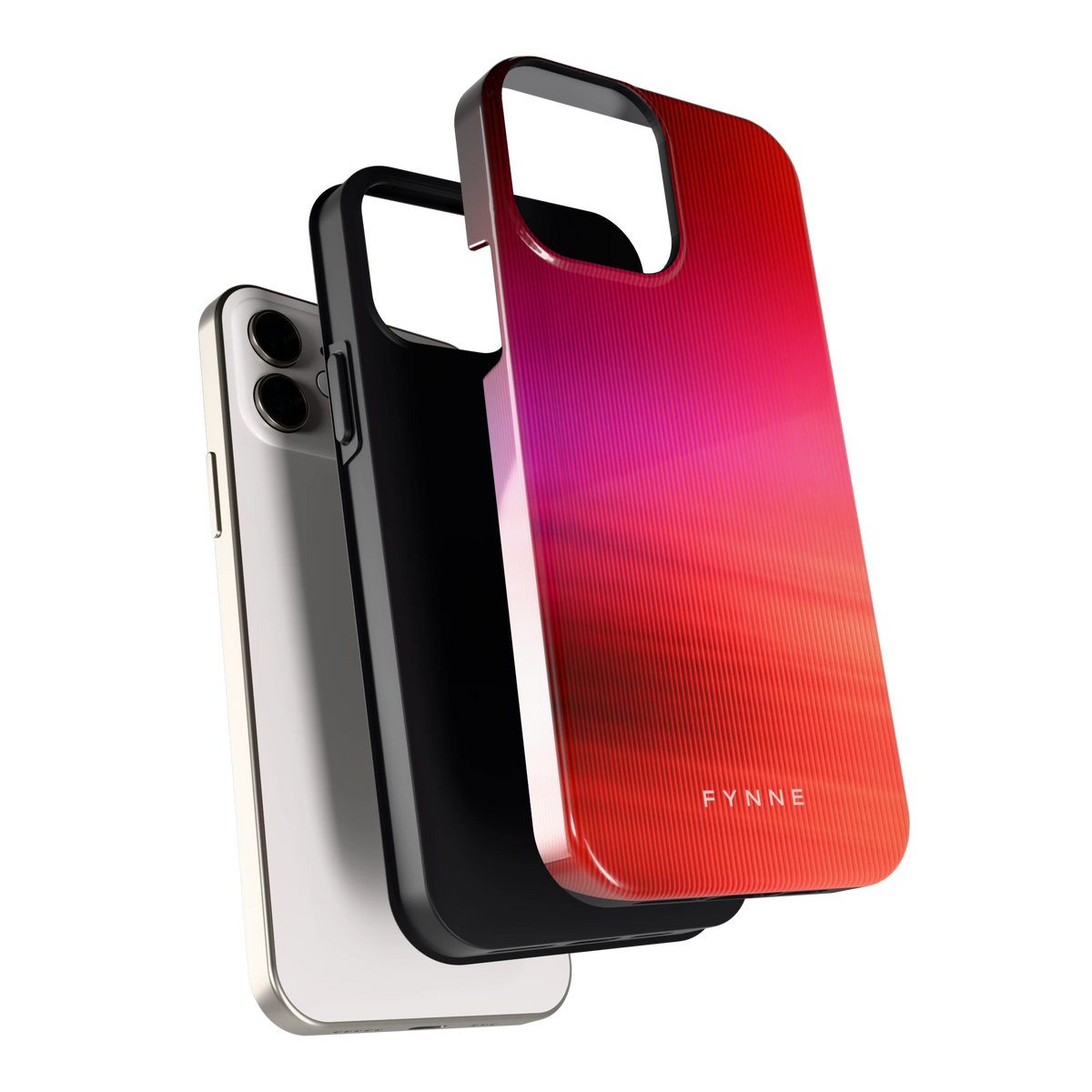 Rode Ribbelgloed hoesje voor iPhone 12, los van de telefoon