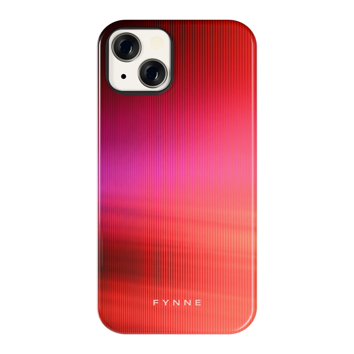 Rode Ribbelgloed hoesje voor iPhone 13, achterkant