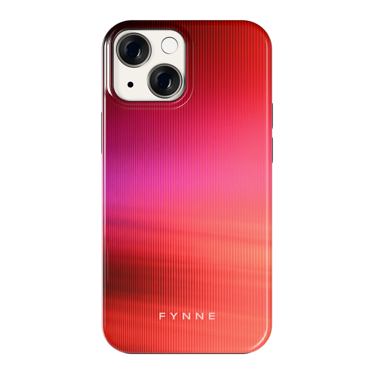 Rode Ribbelgloed hoesje voor iPhone 13 mini, achterkant