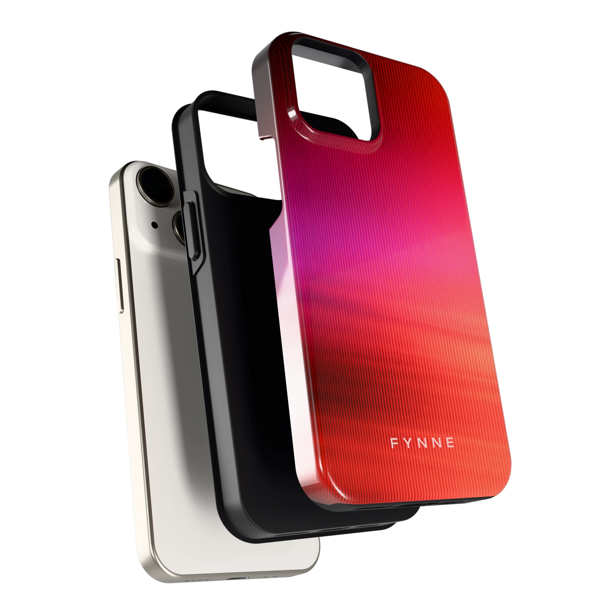 Rode Ribbelgloed hoesje voor iPhone 13 mini, los van de telefoon