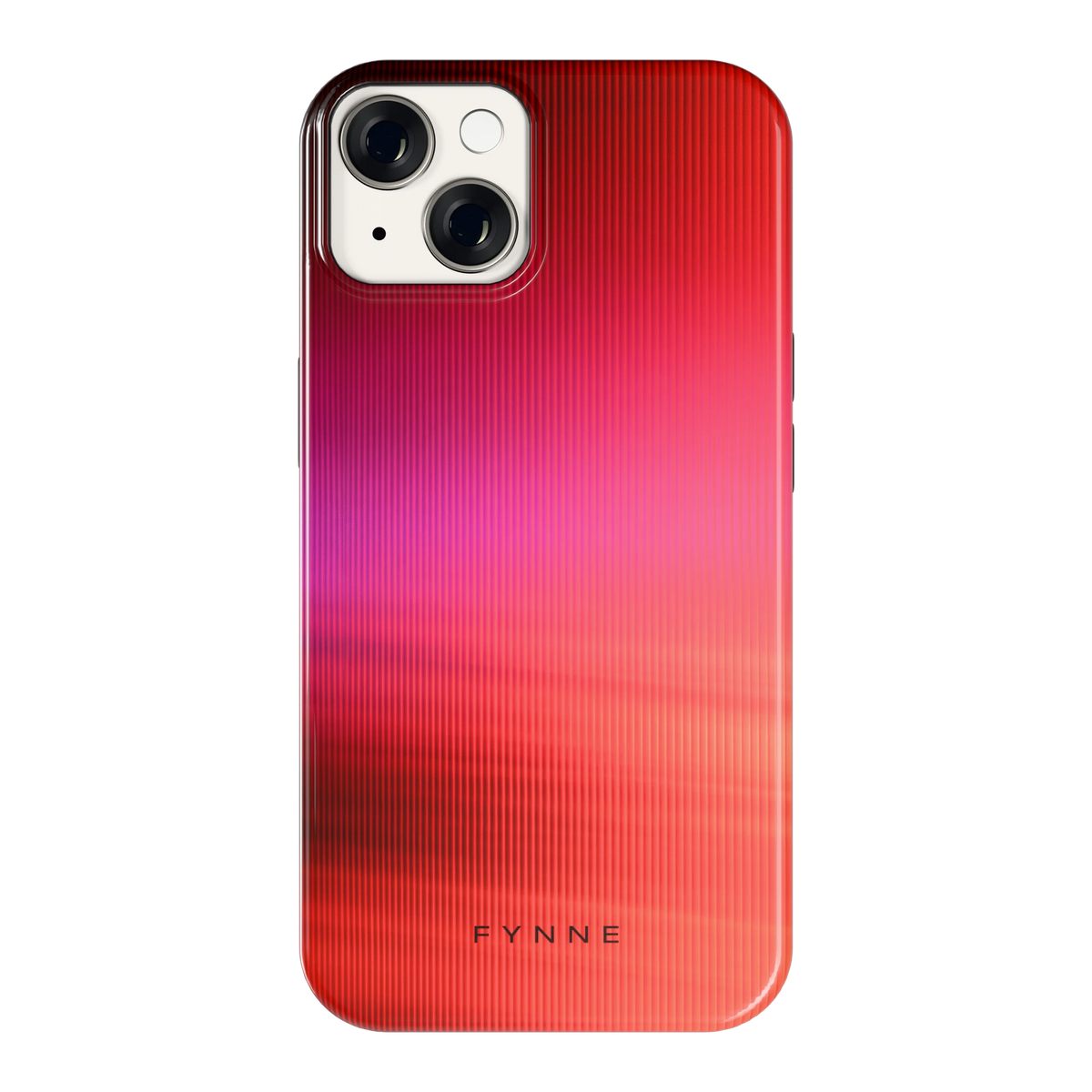 Rode Ribbelgloed hoesje voor iPhone 14, achterkant