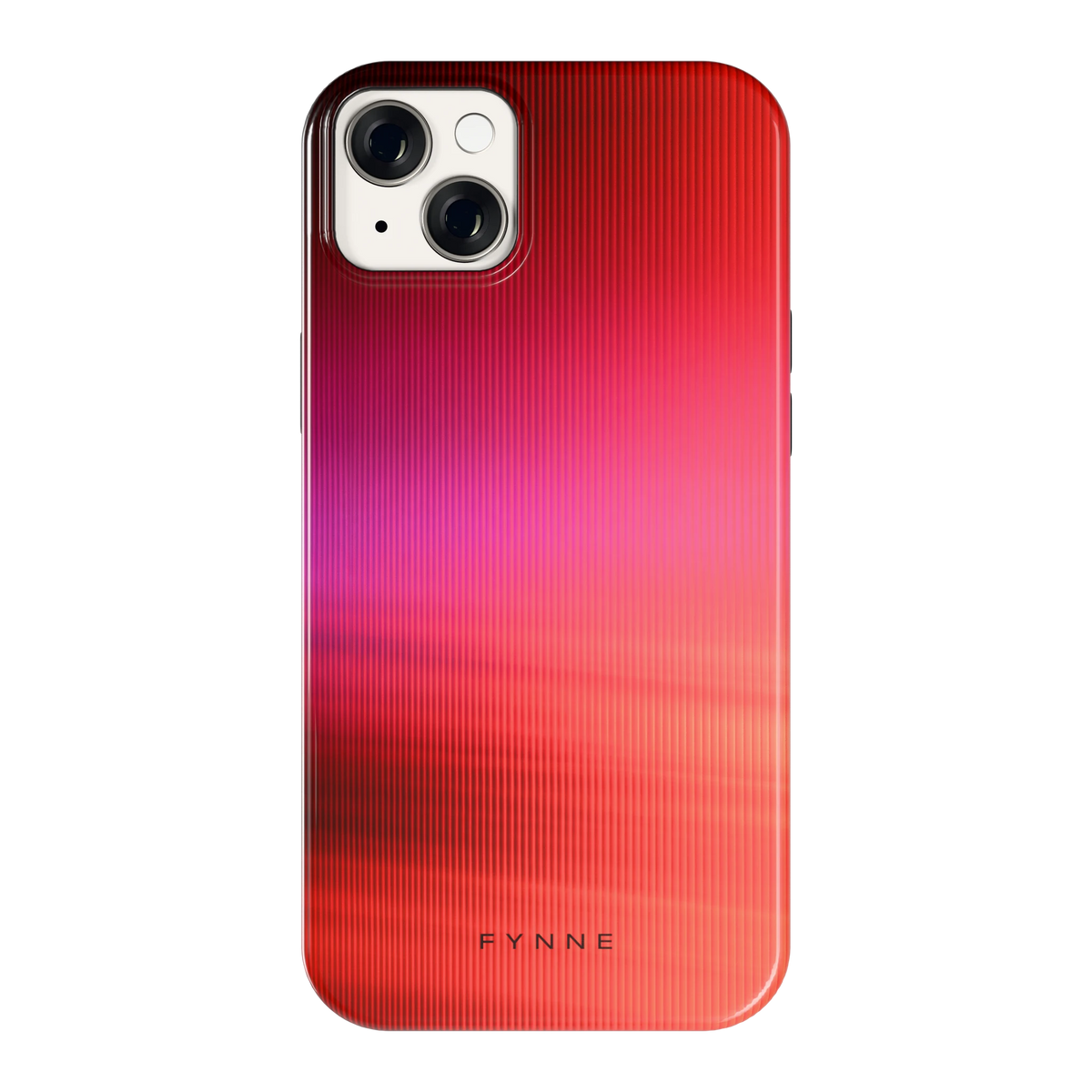 Rode Ribbelgloed hoesje voor iPhone 14 Plus, achterkant