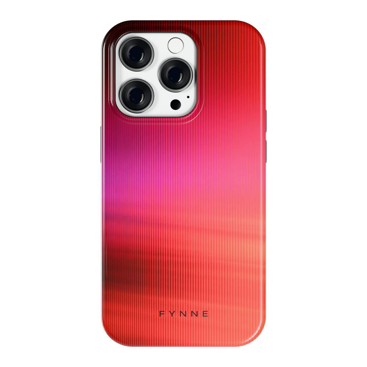 Rode Ribbelgloed hoesje voor iPhone 14 Pro, achterkant