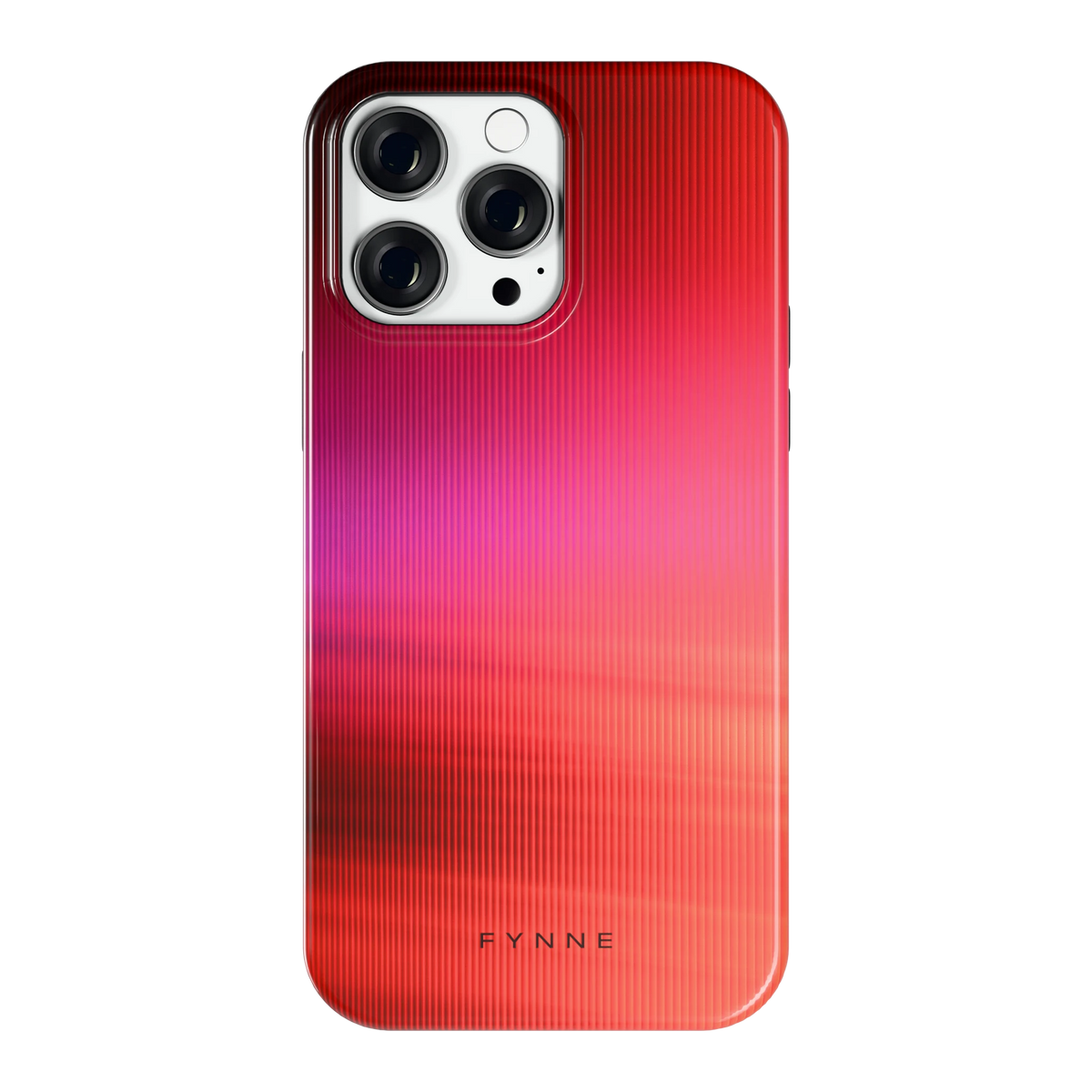 Rode Ribbelgloed hoesje voor iPhone 14 Pro Max, achterkant