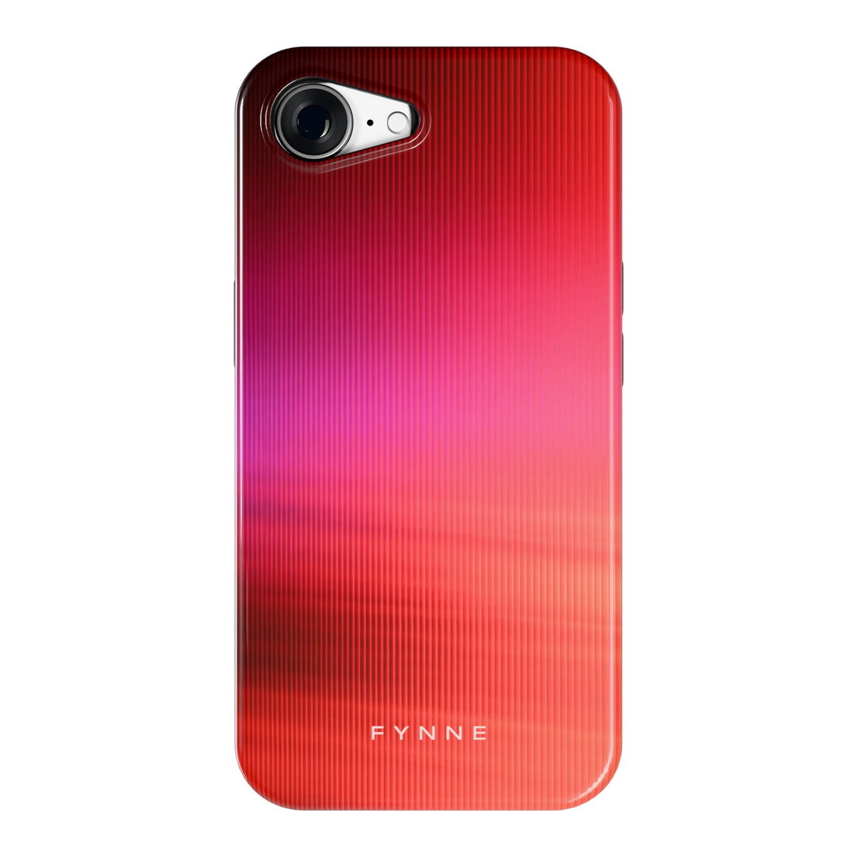 Rode Ribbelgloed hoesje voor iPhone 16e, achterkant