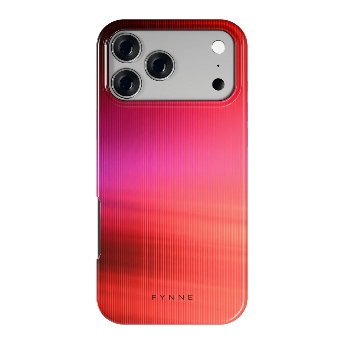 Rode Ribbelgloed hoesje voor iPhone 17 Pro Max, achterkant