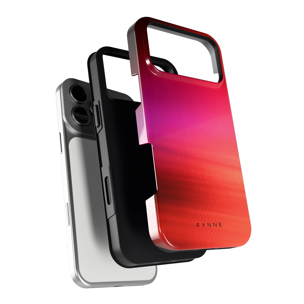 Rode Ribbelgloed hoesje voor iPhone 17 Pro Max, los van de telefoon