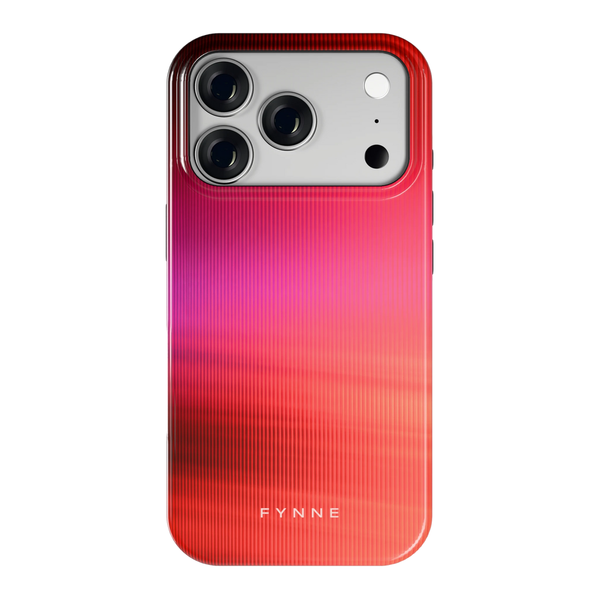 Rode Ribbelgloed hoesje voor iPhone 18 Pro, achterkant