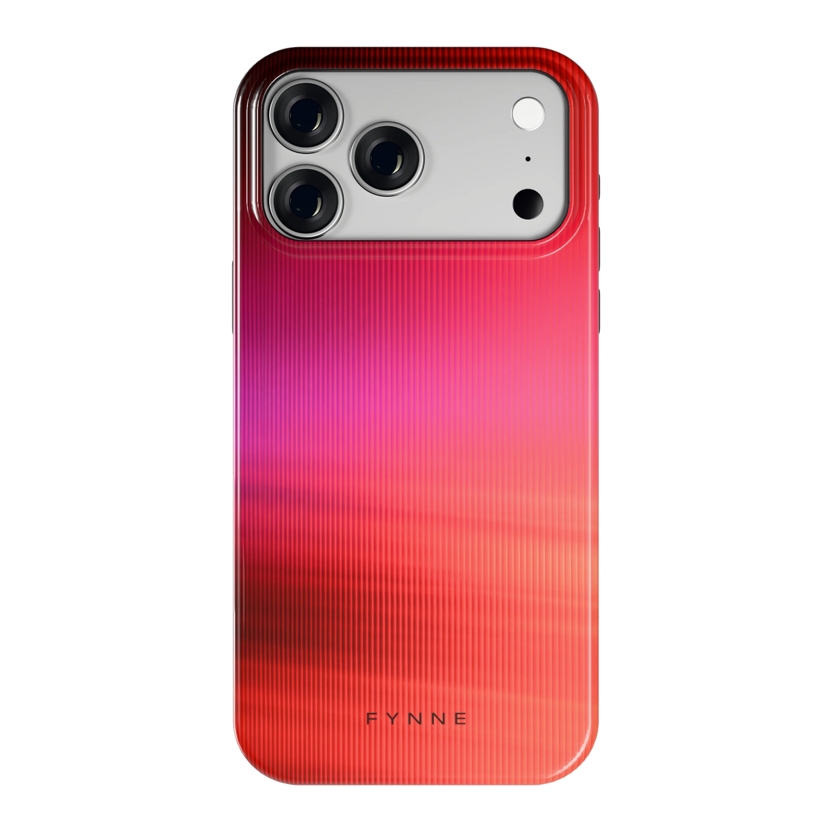 Rode Ribbelgloed hoesje voor iPhone 18 Pro Max, achterkant