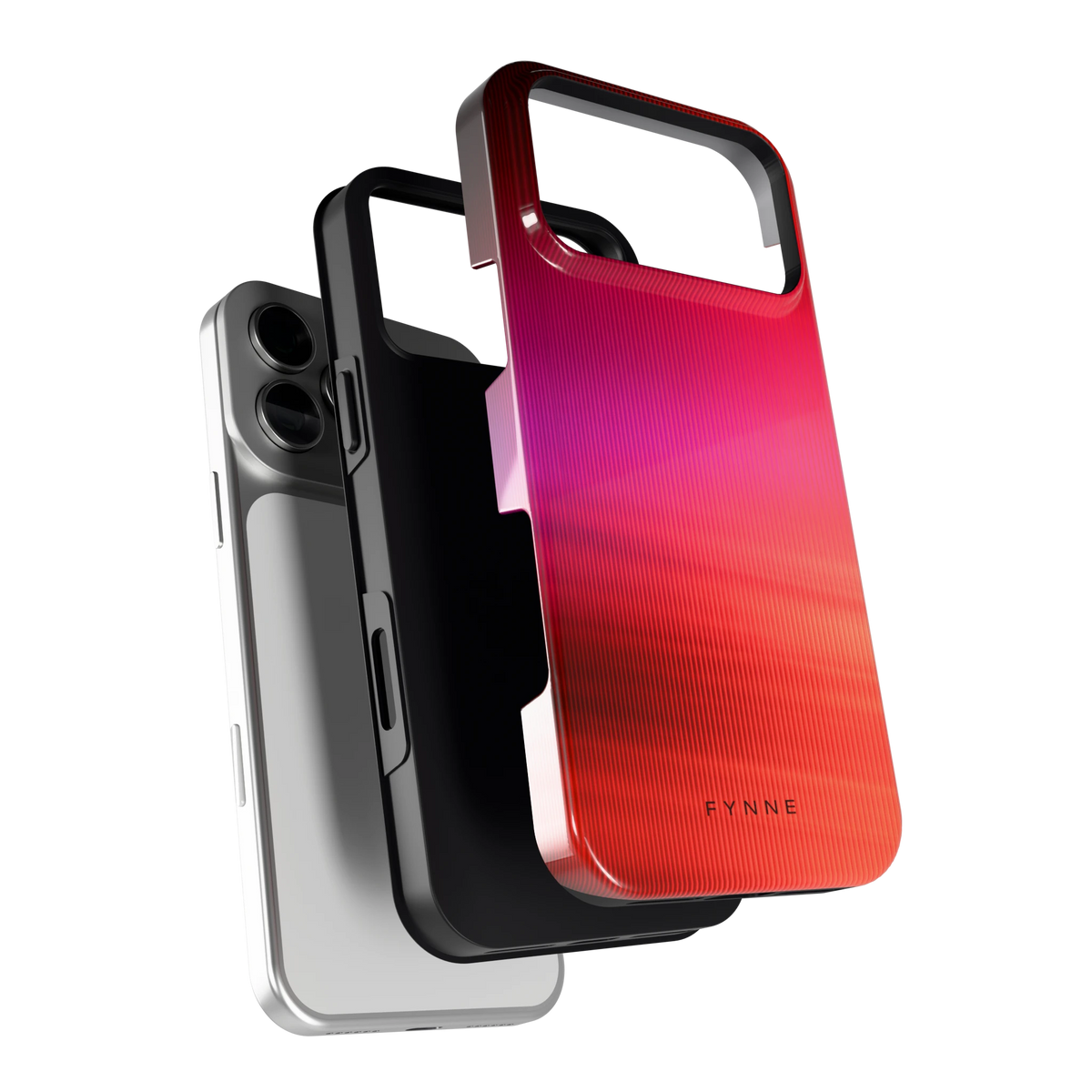 Rode Ribbelgloed hoesje voor iPhone 18 Pro Max, los van de telefoon