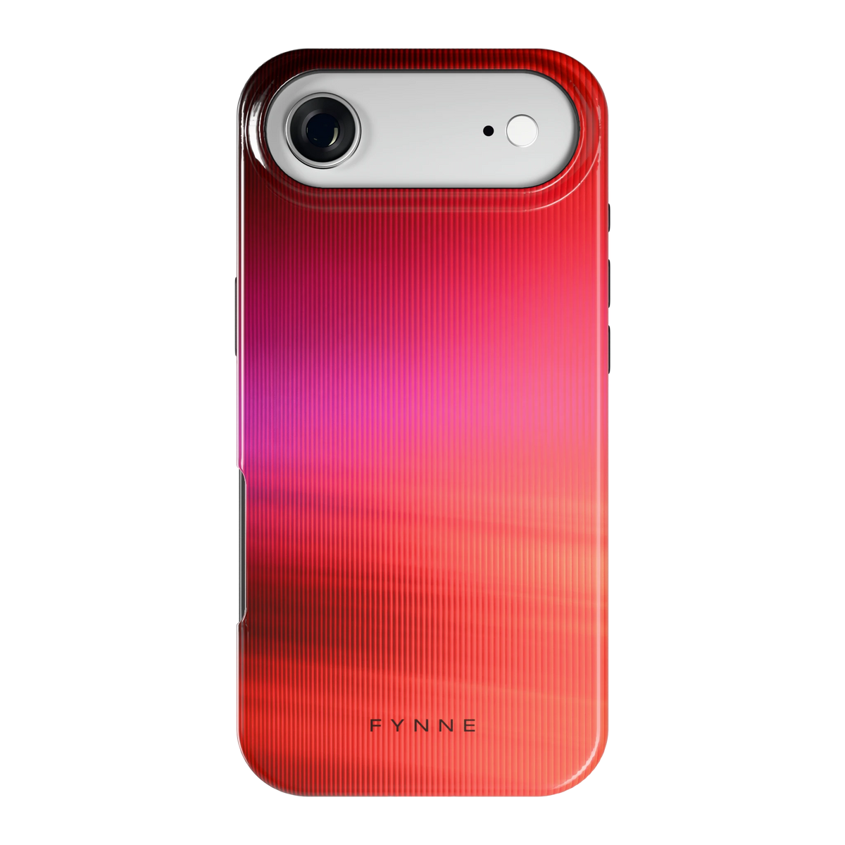 Rode Ribbelgloed hoesje voor iPhone Air, achterkant
