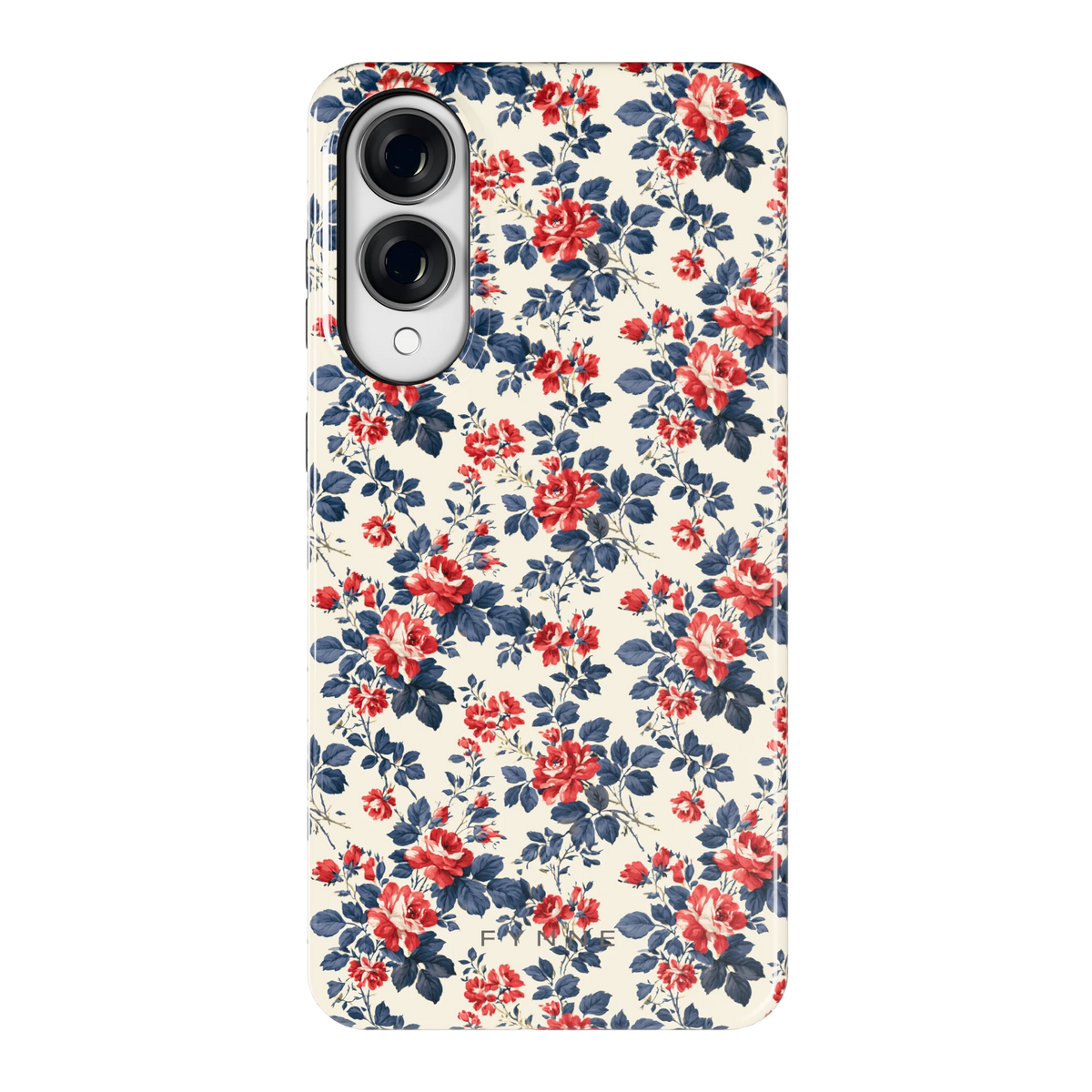 Rode rozen en marineblauw hoesje voor Galaxy S25 Edge, achterkant