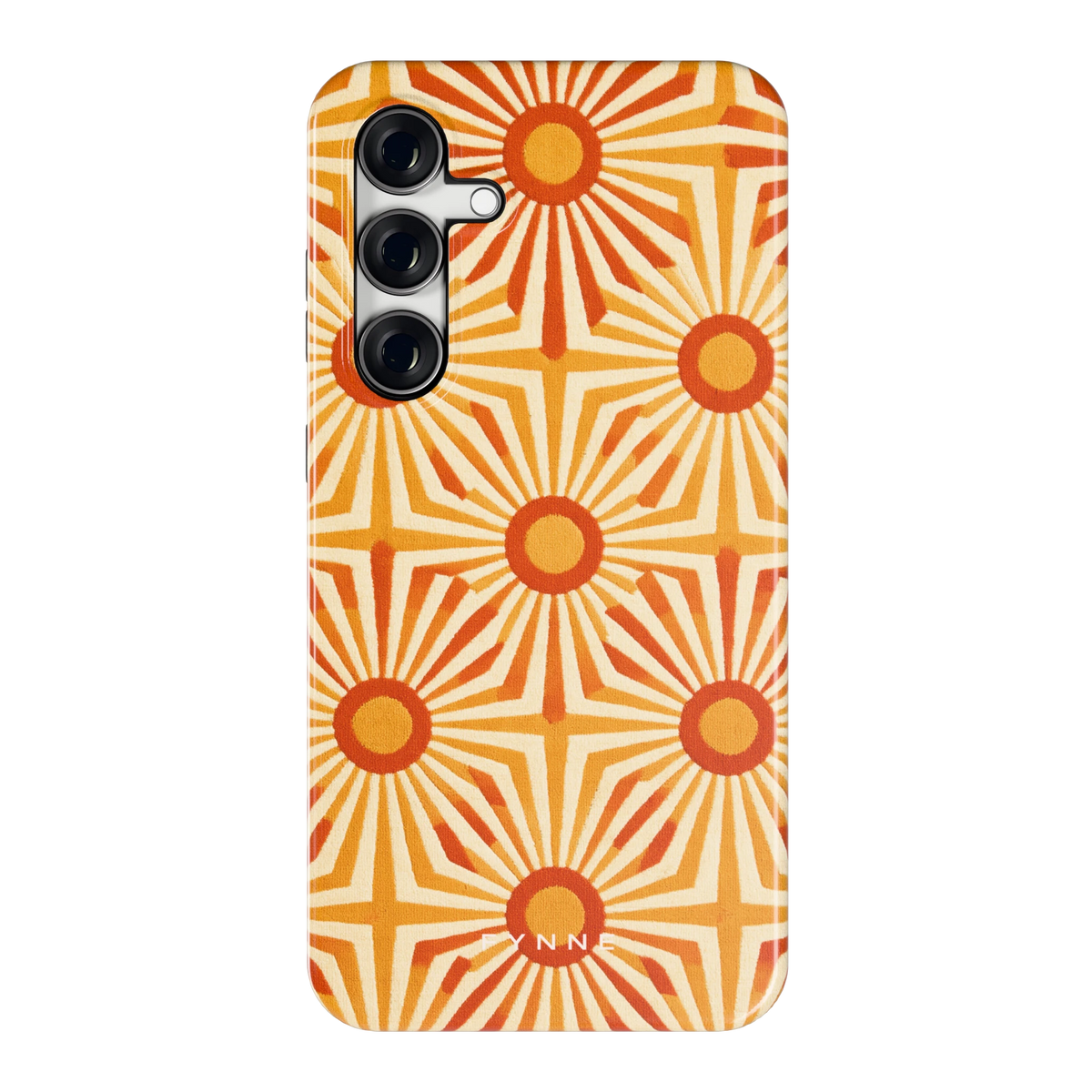 Retro Zonnestralen hoesje voor Galaxy S24 FE, achterkant