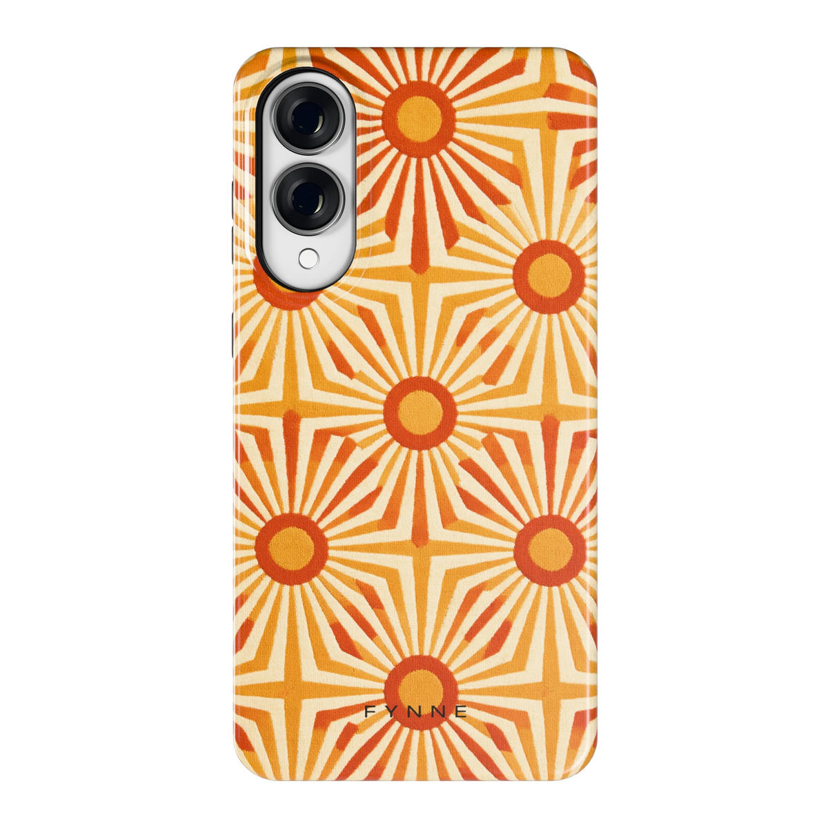 Retro Zonnestralen hoesje voor Galaxy S25 Edge, achterkant