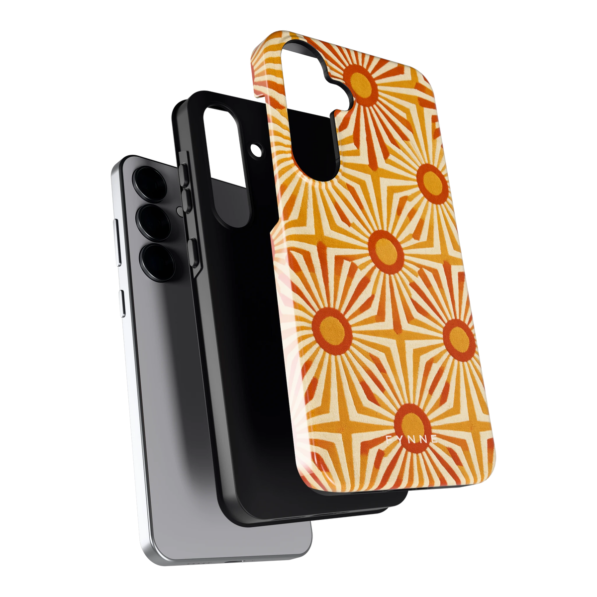 Retro Zonnestralen hoesje voor Galaxy S25+, los van de telefoon