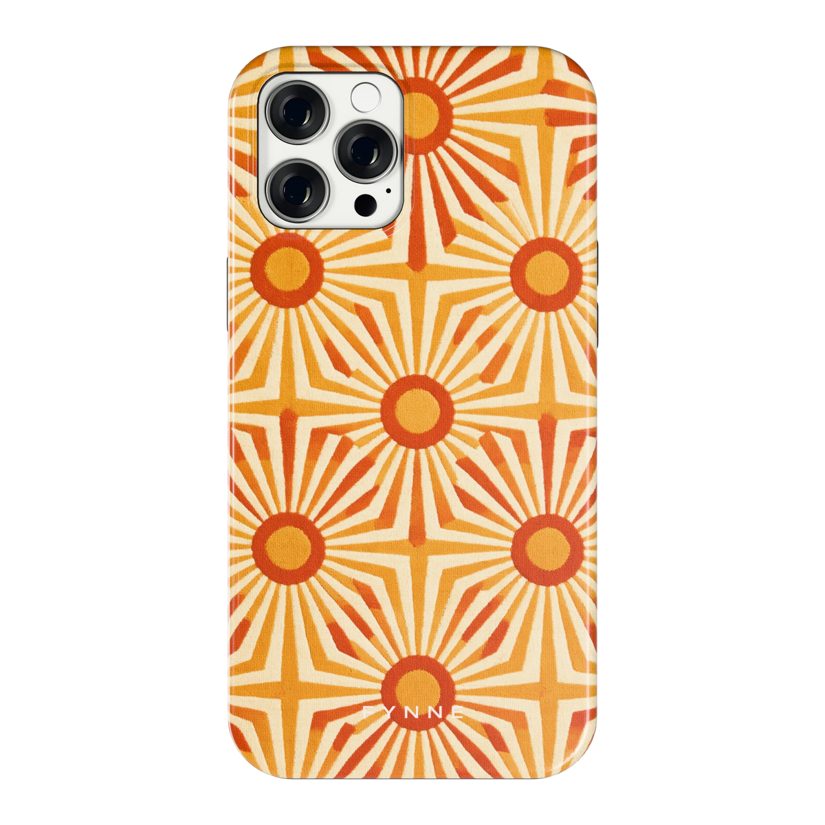 Retro Zonnestralen hoesje voor iPhone 12 Pro Max, achterkant