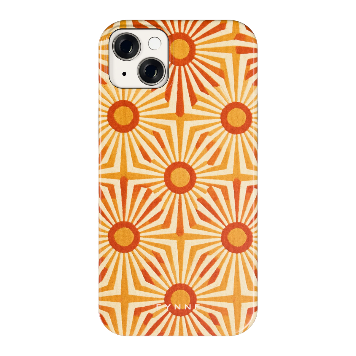 Retro Zonnestralen hoesje voor iPhone 14 Plus, achterkant
