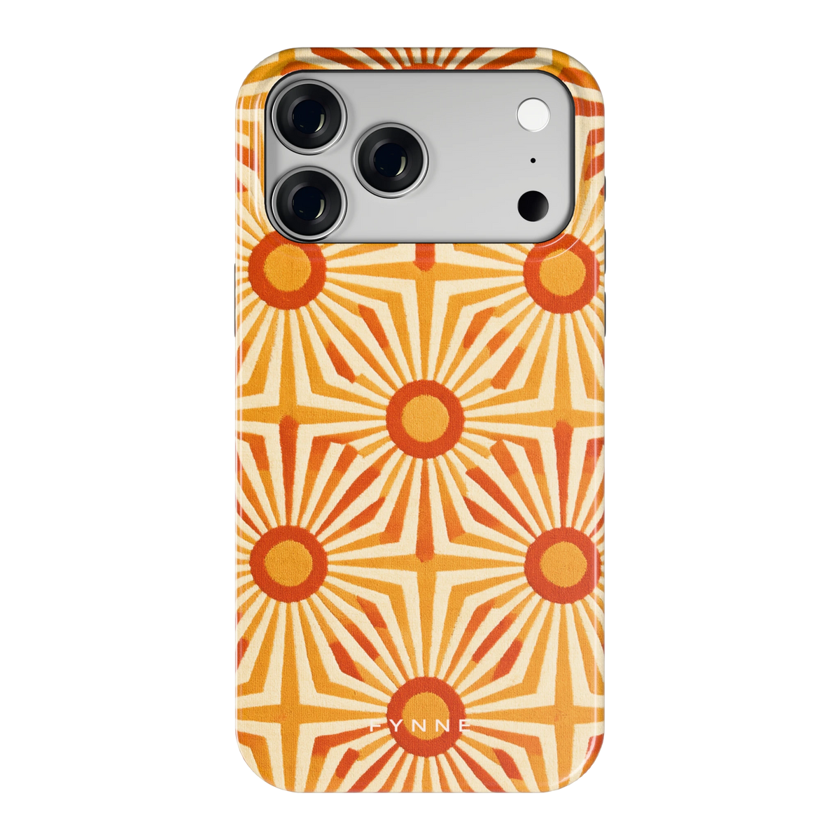 Retro Zonnestralen hoesje voor iPhone 18 Pro Max, achterkant