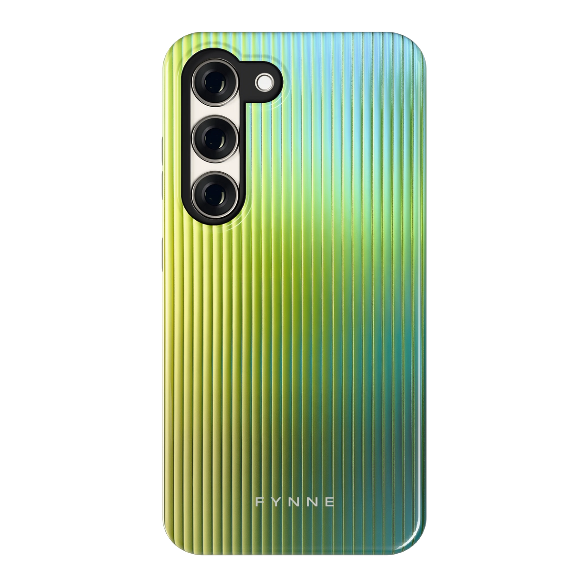 Geribbelde kleurgloed hoesje voor Galaxy S23, achterkant