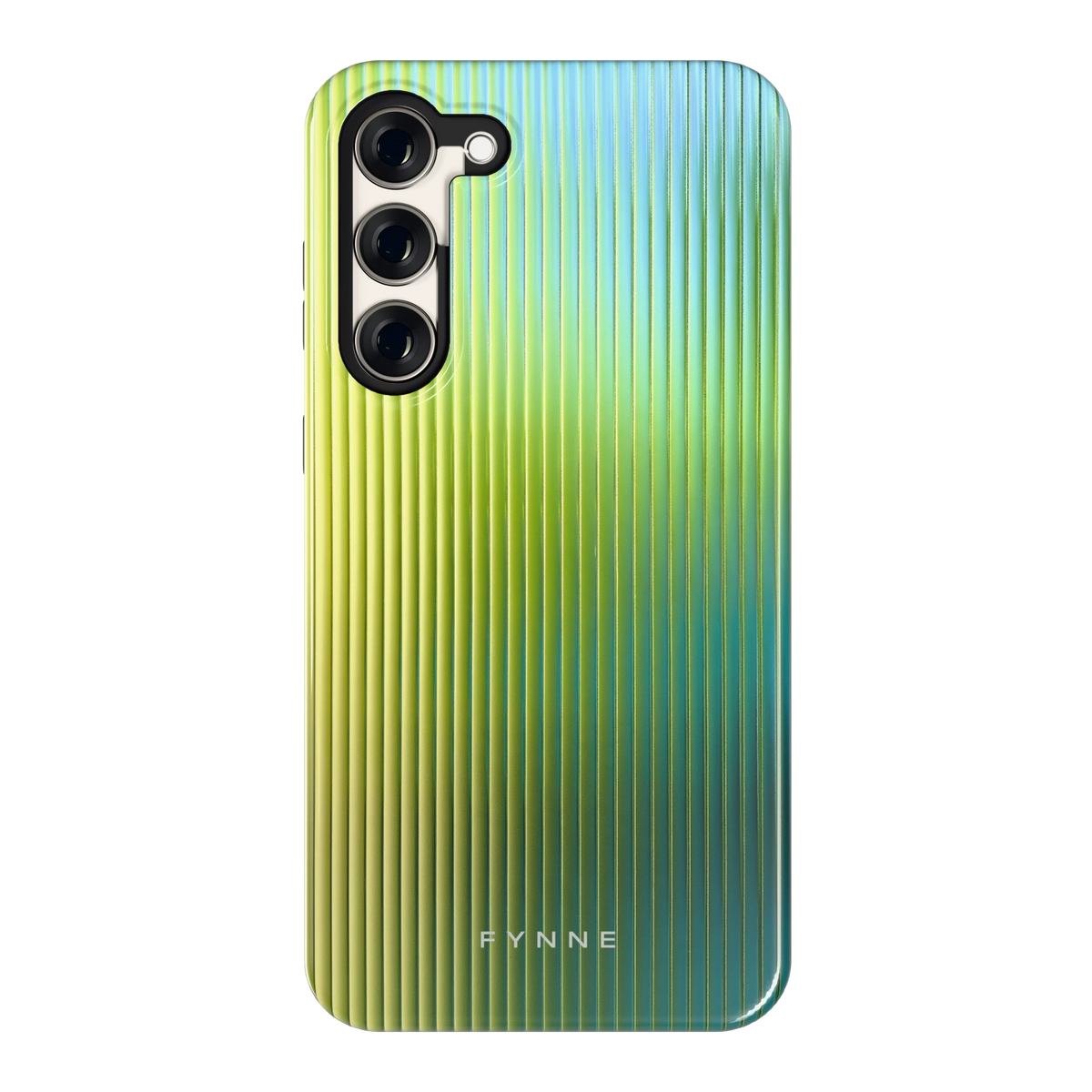 Geribbelde kleurgloed hoesje voor Galaxy S23+, achterkant