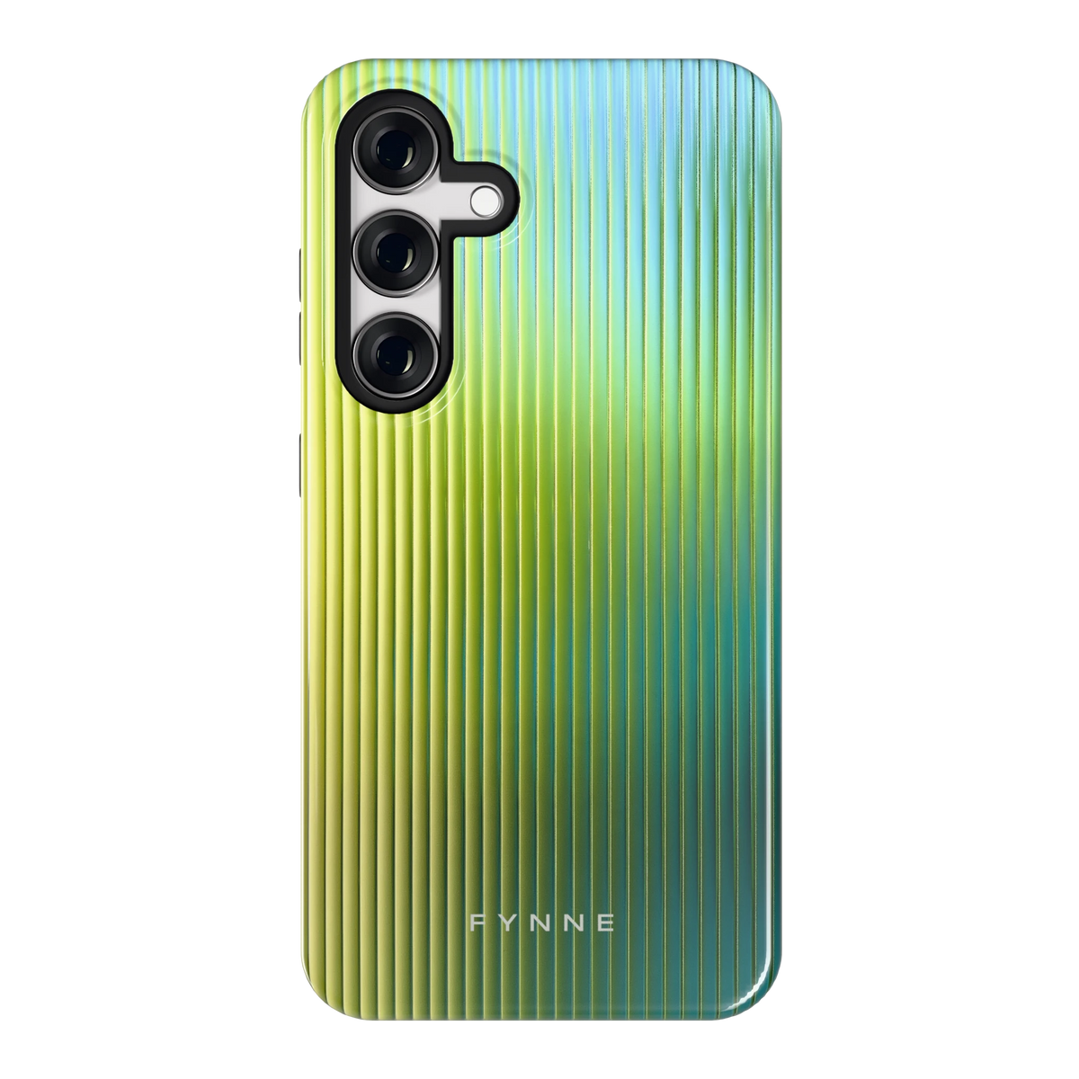 Geribbelde kleurgloed hoesje voor Galaxy S24, achterkant