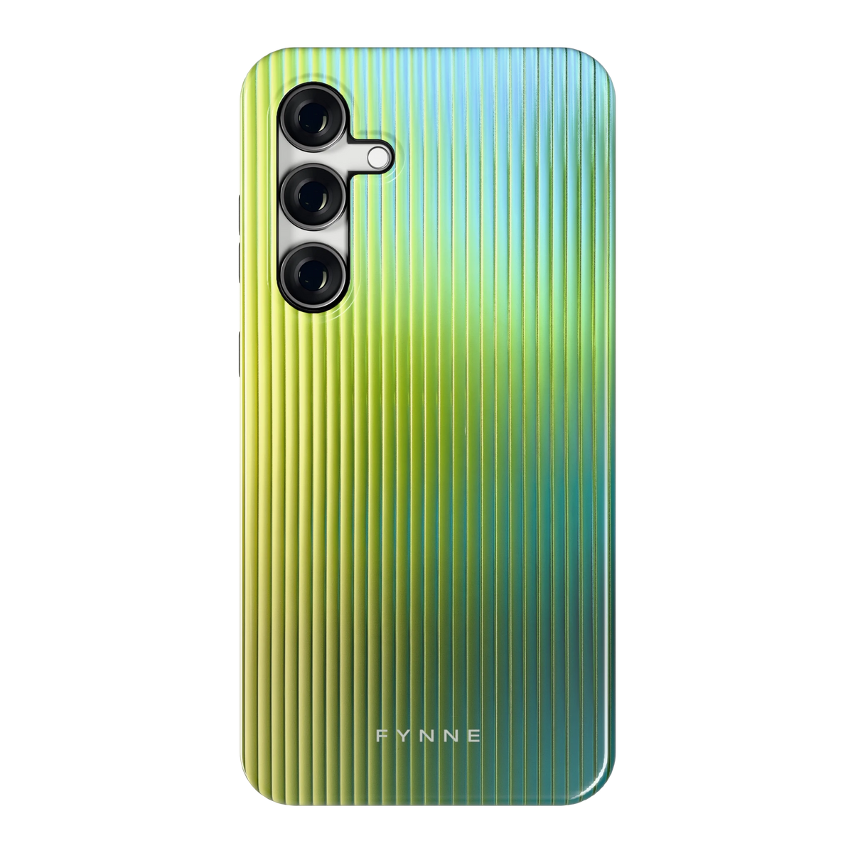 Geribbelde kleurgloed hoesje voor Galaxy S24 FE, achterkant